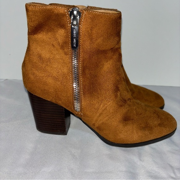 Nine West WNNEVA2 Women's Ankle Boots Brown Faux Suede  Size 6.5 - Picture 8 of 12